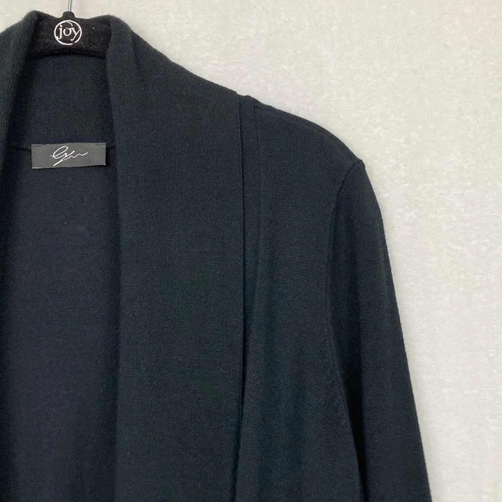 Women’s Black Shawl Collar Open Cardigan sz Medium